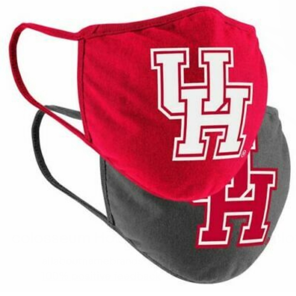 NWT Unisex Houston Cougars Colosseum 2 Pack Face Masks